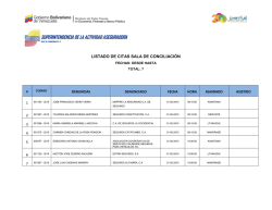 LISTADO DE CITAS SALA DE CONCILIACI&Oacute;N