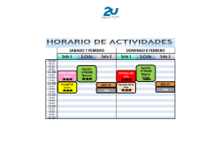 Sala 1 S.Ciclo Sala 2 Sala 1 S.Ciclo Sala 2 SABADO 7 FEBRERO