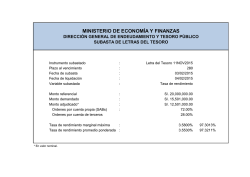 Resultados Letras del Tesoro 11NOV2015