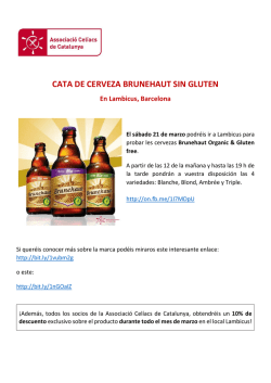 CATA DE CERVEZA BRUNEHAUT SIN GLUTEN
