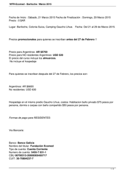 WFR-Ecomed - Bariloche / Marzo 2015
