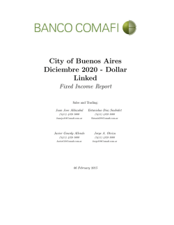 City of Buenos Aires Diciembre 2020 - Dollar Linked