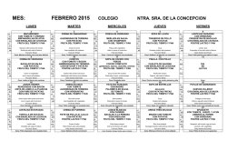 MES: FEBRERO 2015 - Colegio SEI Concepci&oacute;n