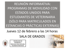 reuni&oacute;n informativa - Facultad de Veterinaria