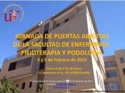 cartel - Facultad de Enfermer&iacute;a, Fisioterapia y Podolog&iacute;a
