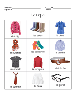 clothes vocab