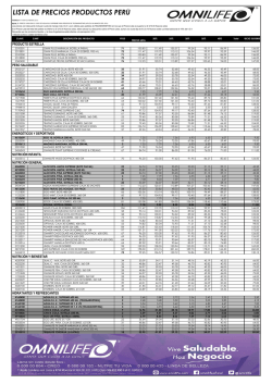 Lista de precios Nacional