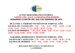 &iexcl;nuevo horario a partir lunes 09/02/2015!