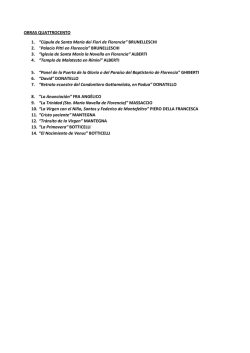 OBRAS QUATTROCENTO 1. &ldquo;C&uacute;pula de Santa Mar&iacute;a dei Fiori de