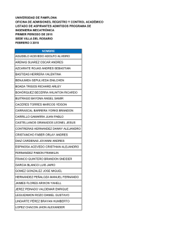 Listado - Universidad de Pamplona