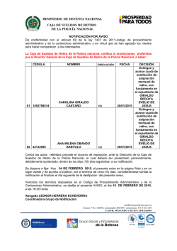 MINISTERIO DE DEFENSA NACIONAL