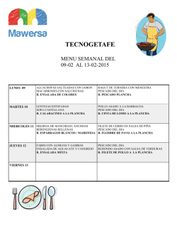 Men&uacute; Semanal - TecnoGetafe