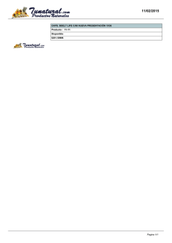 CAPS. SBELT LIFE C/60 NUEVA PRESENTACI&Oacute;N 1X36 Producto