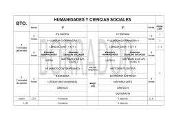 Borrador Horario Bachillerato Humanidades y Ciencias - STE-CLM