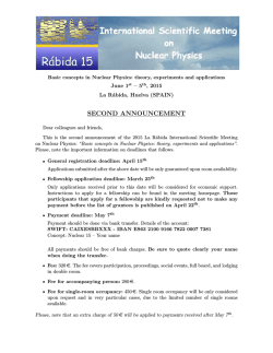 SECOND ANNOUNCEMENT - Biblioteca de arquitectura de la