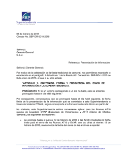 06 de febrero de 2015 Circular No. SBP-DR-0018