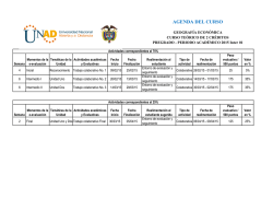 AGENDA DEL CURSO