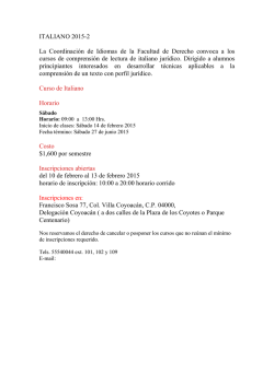 ITALIANO-SEMESTRE 2015-2