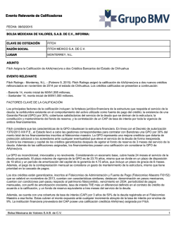 Evento Relevante de Calificadoras