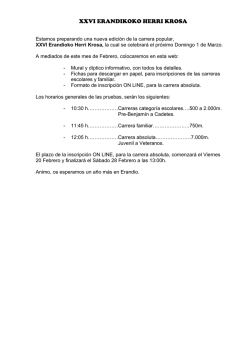 Avance de la Erandioko Herri Krosa XXVI