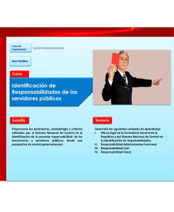 Identificaci&oacute;n de Responsabilidades de los servidores p&uacute;blicos
