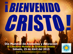 D&iacute;a Mundial de Alabanza y Adoraci&oacute;n