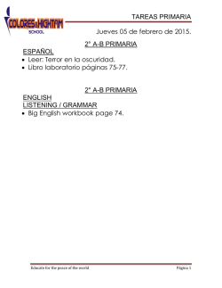 TAREAS PRIMARIA Jueves 05 de febrero de 2015