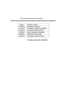 Historia del pensamiento social argentino y latinoamericano del