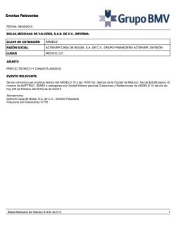 Eventos Relevantes - Bolsa Mexicana de Valores