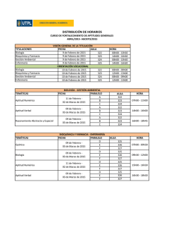 Horarios para Curso de Fortalecimiento A