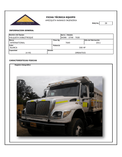 FICHA T&Eacute;CNICA EQUIPO - amezquita naranjo ingenieria
