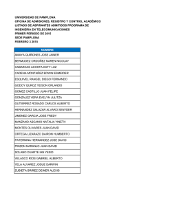 Listado - Universidad de Pamplona