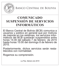 comunicado suspensi&oacute;n de servicios inform&aacute;ticos
