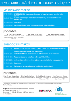Seminario Pr&aacute;ctico de Diabetes tipo 2