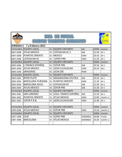 Programacion - Atlas Mexico Cuemanco