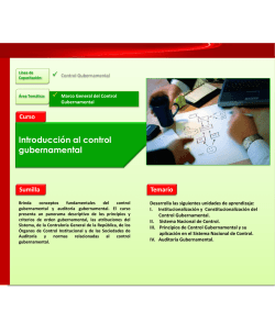 Introducci&oacute;n al control gubernamental
