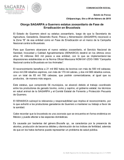 Otorga SAGARPA a Guerrero e Erradicaci&oacute;n AGARPA a Guerrero