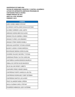 Listado - Universidad de Pamplona