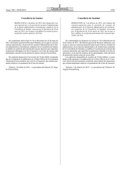 Conselleria de Sanitat Conseller&iacute;a de Sanidad