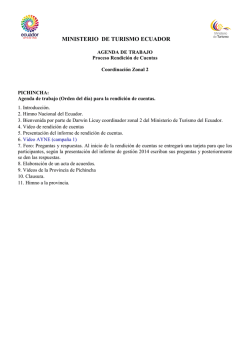 MINISTERIO DE TURISMO ECUADOR