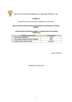 proceso cas n&ordm; 0002-2015-iiap - primera