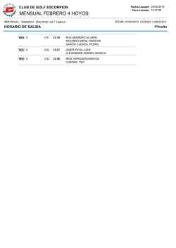 febrero 4 hoyos. horario