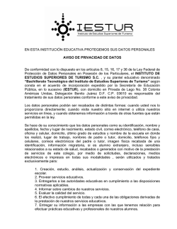 Aviso de Privacidad