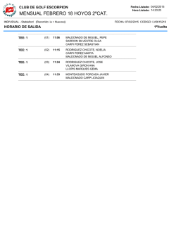 febrero 2&ordf; cat. horario - Club de Golf Escorpi&oacute;n