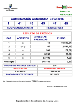04 Feb. - Loter&iacute;as Serrano
