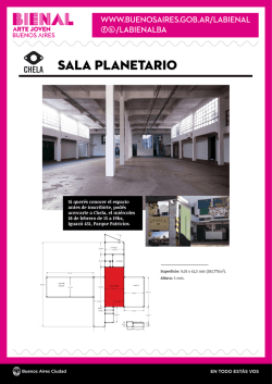 Dimensiones sala visuales - Bienal Arte Joven Buenos Aires