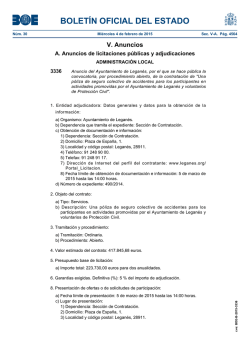 Anuncio 3336 del BOE n&uacute;m. 30 de 2015