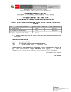 INFORME N&ordm;0171-2009