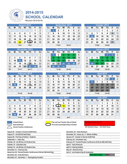 School Year Calendar Template