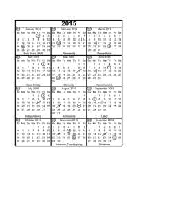 22 January 2015 20 February 2015 22 March 2015 Su Mo Tu We Th